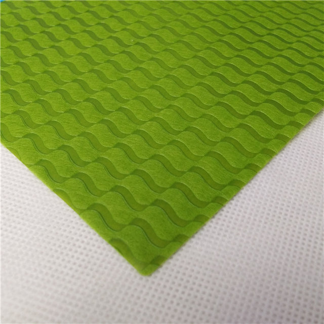 Flower packing material use colorful embossed Wave pattern non woven fabric roll