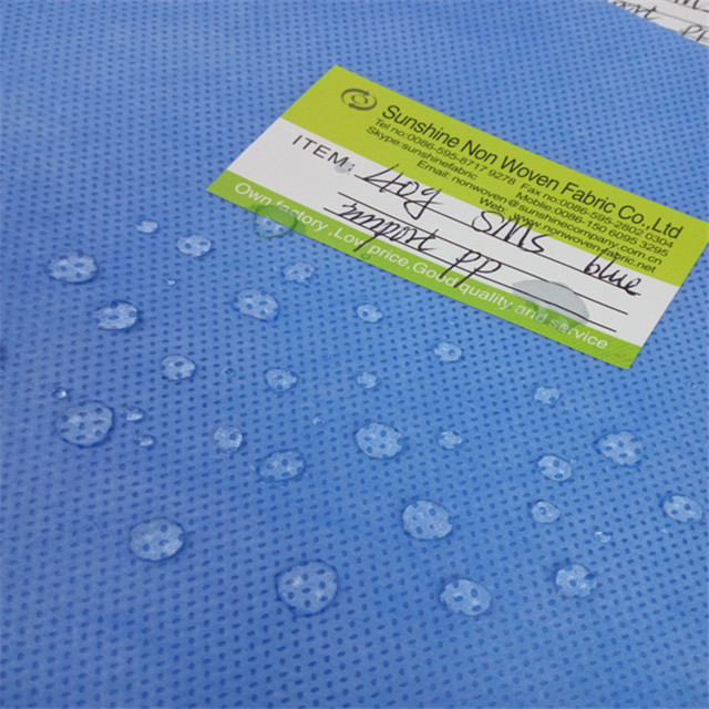Waterproof S/SS/SMS Nonwoven Fabric Polypropylene Spunbonded Nonwoven Fabric Rolls 