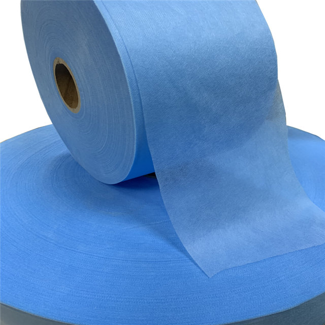 20-50 gsm blue /white spunbond pp nonwoven fabric roll of face mask first & third layer manufacturer