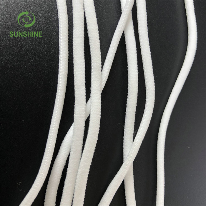 Colorful Flat Elastic Ear Loop for FFP2 Products Spandex/nylon/polyeater Material