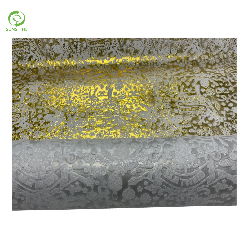 nonwoven embossed flower wrapping and gift packing nonwoven fabric roll