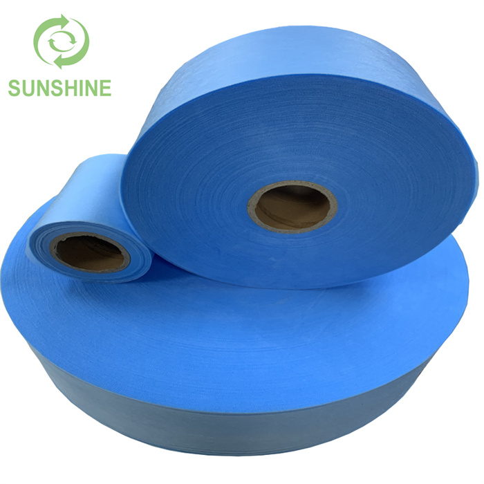 Disposable 100% PP Spunbonded Nonwoven Fabric Cloth Colorful Roll for Medical 3ply