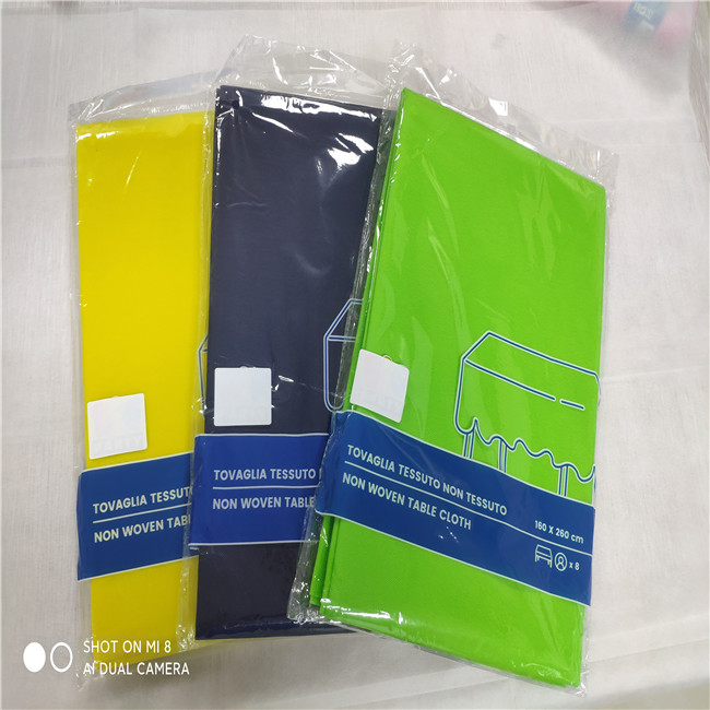  Colorful 100%PP PP Non Woven Fabric Table Cover TNT Spunbond Nonwoven Table Cloth