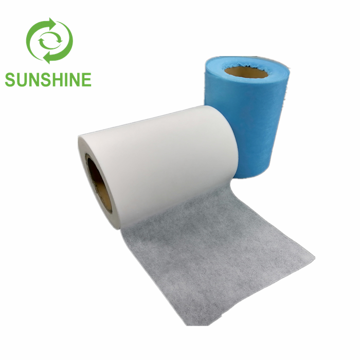 20-50gsm 3ply Polypropylene Disposable Cloth Material Spunbond Pp Nonwoven Fabric Roll 