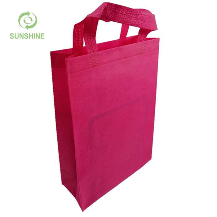 Good Quality Colorful Eco-friendly 100%PP Nonwoven Bag Cloth T-shirt Handle Bag Shopping Bag