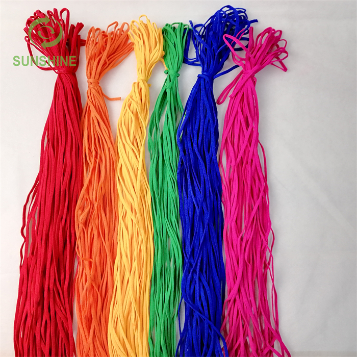 2022 hot sale colorful round ear elastic,ear loop for Disposable mask material