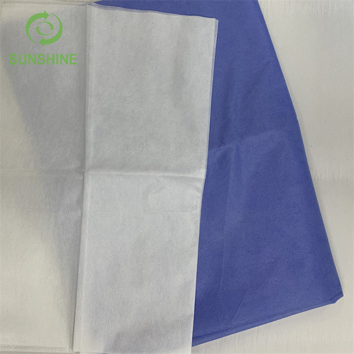 Hot Sale 35-45gsm White/Bllue SMS SMMS Medical Spunbond Nonwoven Fabric Cloth Cheap Price