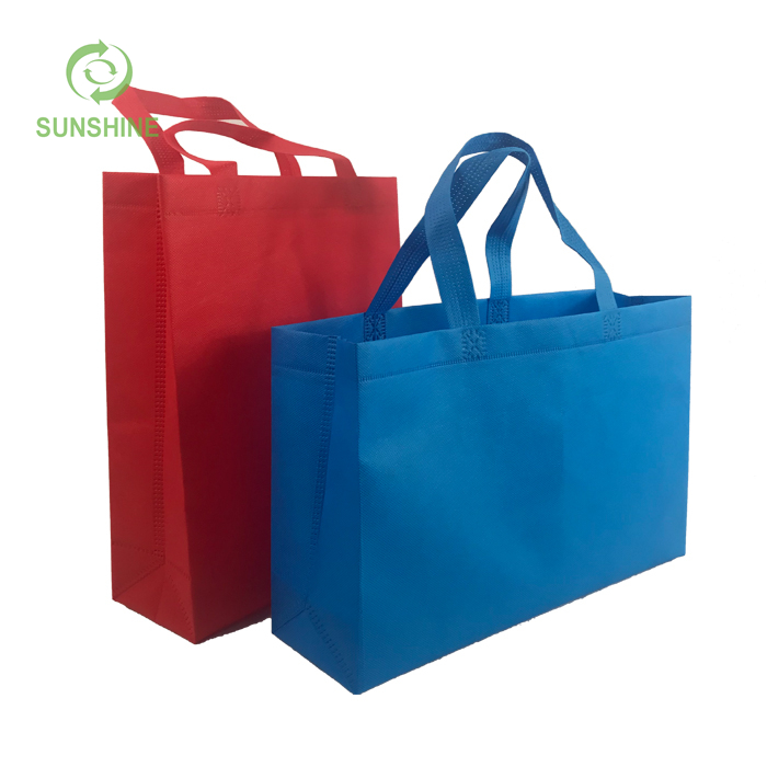100%PP Handle Shopping Bag Non Woven Fabric for Colorful Bags PP Spunbond Nonwoven Fabric Manufacture