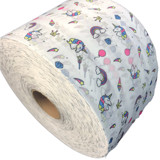 Print polyester spunlace colorful nonwoven fabric 