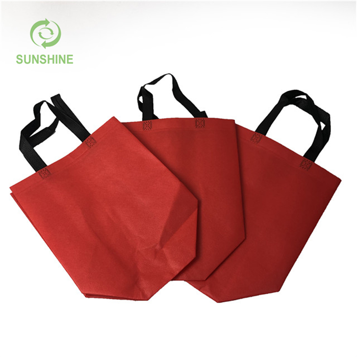 China Factory Eco Friendly Disposable 100%pp Spunbond Tote Nonwoven Fabric Shopping Bag