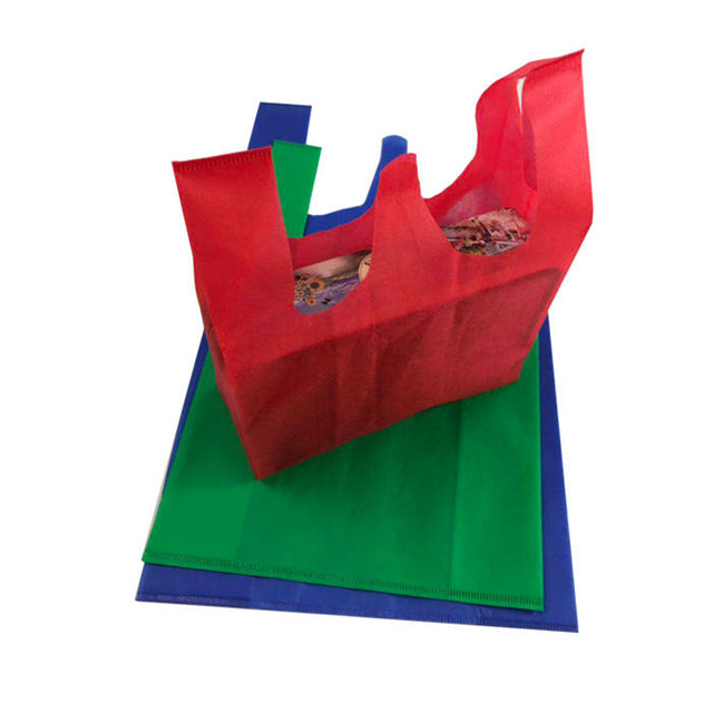100%PP eco nonwoven bag cloth T-shirt handle bag shopping bag