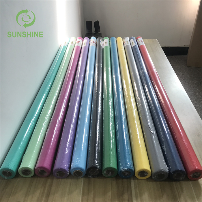 Eco Colorful Disposable Tovaglia TNT 100%Pp Spunbond Nonwoven Tablecloth Fabric In Roll