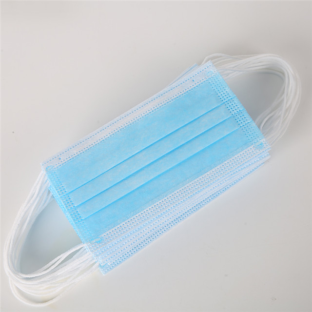 Disposable Non Woven Folding Procedural Pleated 3 Ply Mouth Cover Face Surgical Mask