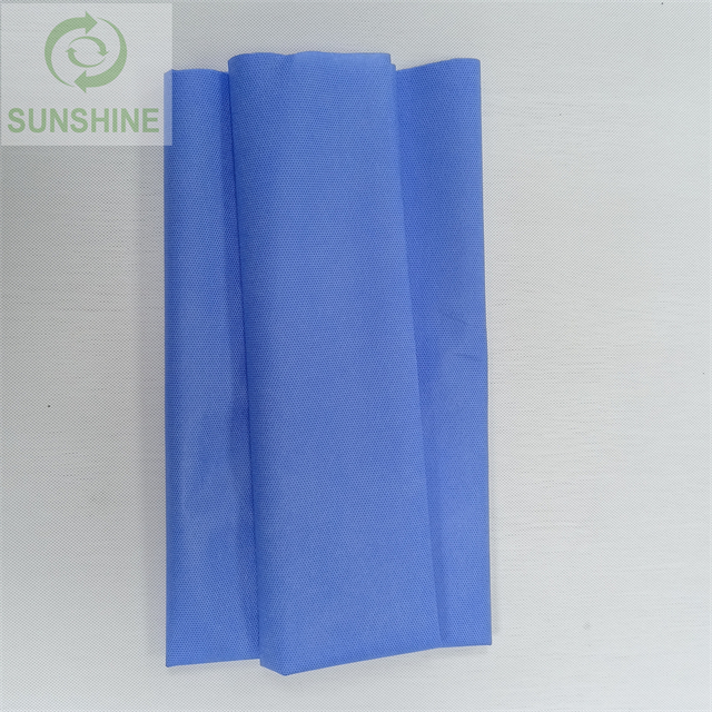 Medical 3layers product surgical gown material blue SMS nonwoven fabric roll