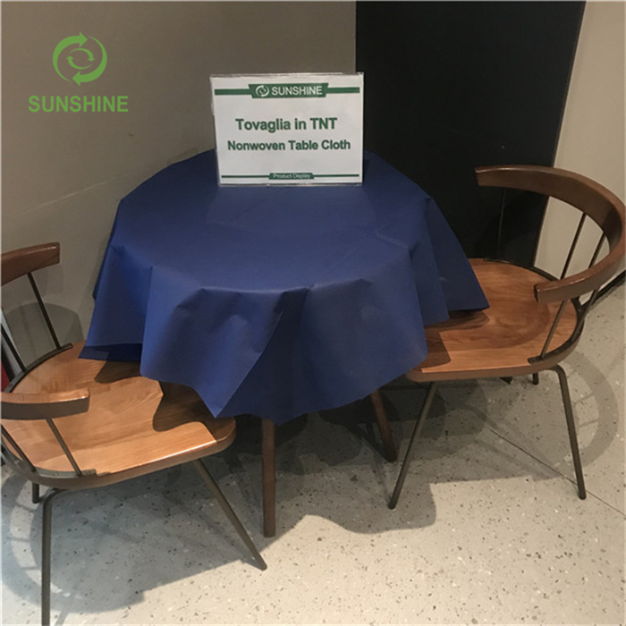 Hot Sale TNT 40-60gsm Disposable Tovaglia PP Spunbond Pre-cut Nonwoven Tablecloth