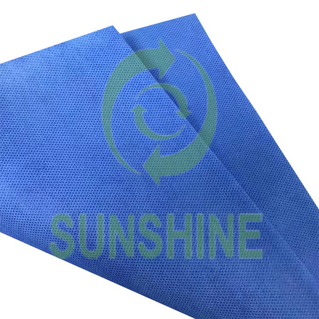Blue high quality S/SS/SMS spunbond pp nonwoven fabric 