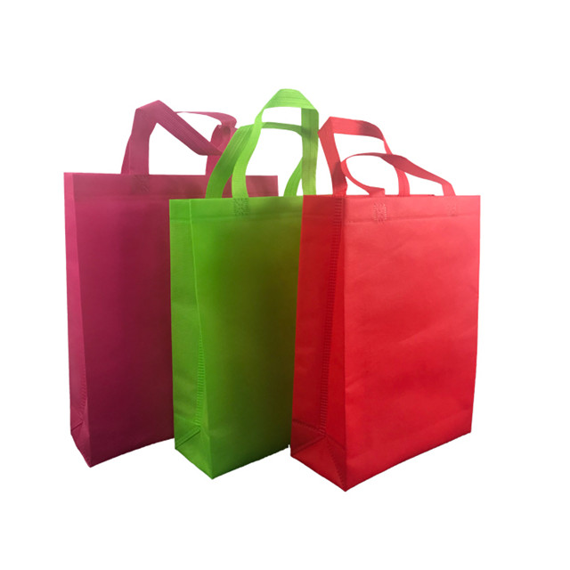 100% PP Shopping Bags Eco-friendly Nonwoven Fabric Cloth Colorful Spunbonded Non Woven Fabric Handle Bag
