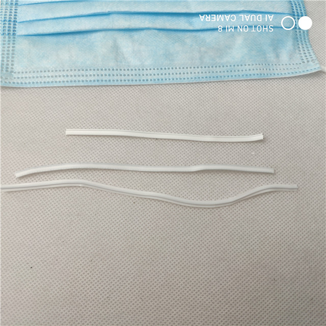 3MM single/double white Plastic nose wire For disposable mask material